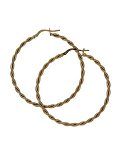 CRI-905 - CRIOLLA DE PLATA CHAPADA EN ORO MATE Y BRILLO ENROSCADA DE 40 MM Y 2 MM 2