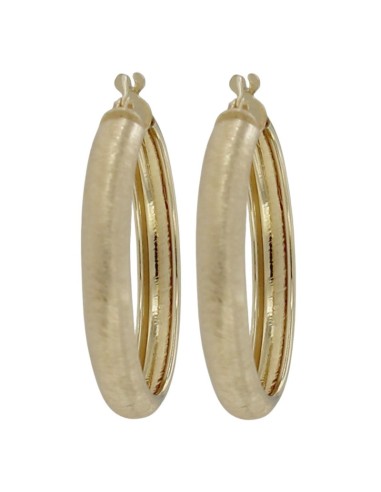 CRI-1103 - CRIOLLA DE PLATA CHAPADA EN ORO MATIZADA DE 20 MM
