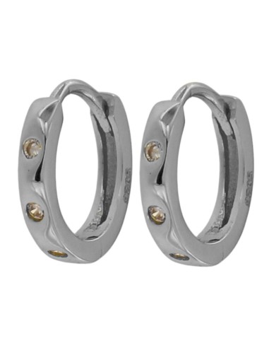 CRI-1256 - CRIOLLA DE PLATA CON CIRCONITAS DE 9 MM