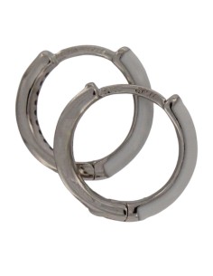 CRI-858 - CRIOLLA DE PLATA EN FORMA CIRCULAR CON UNA PARTE DE ESMALTE BLANCO Y LA OTRA PARTE DE CIRCONITA DE 12,5 MM 2