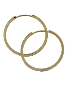 CRI-851 - CRIOLLA DE PLATA CHAPADA EN ORO CON MOTIVO DE TIRA DE CIRCONITA DE 30 MM DE DIÁMETRO 2