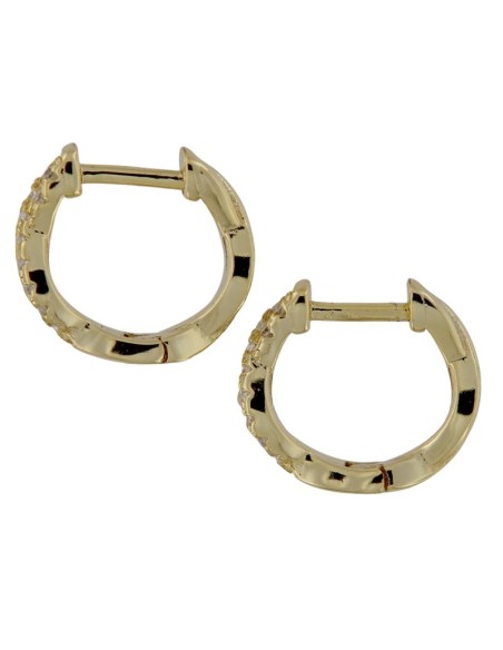 CRI-1073 - CRIOLLA DE PLATA CHAPADA EN ORO CON CIRCONITA DE 9 MM