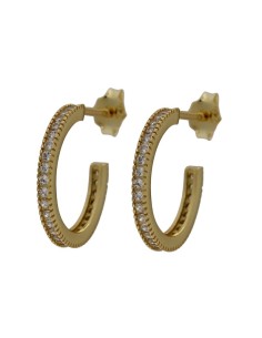 CRI-996 - CRIOLLA DE PLATA CHAPADA EN ORO CON CIRCONITA DE 12 MM