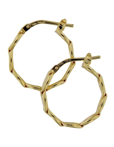 CRI-1158 - CRIOLLA DE PLATA CHAPADA EN ORO ENTRELAZADA DE 20 MM