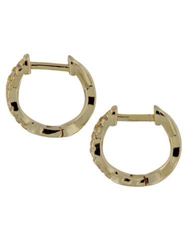 CRI-1074 - CRIOLLA DE PLATA CHAPADA EN ORO CON CIRCONITA DE 8 MM