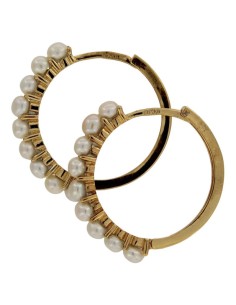 CRI-1062 - CRIOLLA DE PLATA CHAPADA EN ORO CON PERLITAS DE 16 MM  2