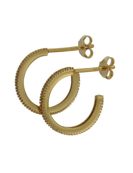 CRI-998 - CRIOLLA DE PLATA CHAPADA EN ORO CON CIRCONITA DE 8 MM