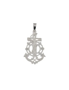 CRUZ-169 - CRUZ DE PLATA MARINERA CALADA CON CRISTO DE 32 MM X 19 MM