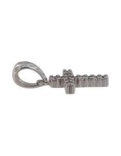 CRUZ-284 - CRUZ DE PLATA CON CIRCONITA 11 MM X 7 MM 2