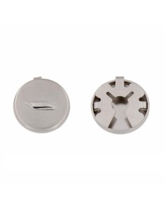 CB-102 - CUBRE BOTÓN EN FORMA CIRCULAR MATE Y DETALLE EN BRILLO LATÓN