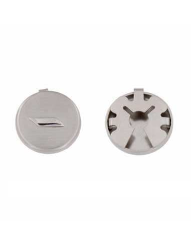 CB-102 - CUBRE BOTÓN EN FORMA CIRCULAR MATE Y DETALLE EN BRILLO LATÓN