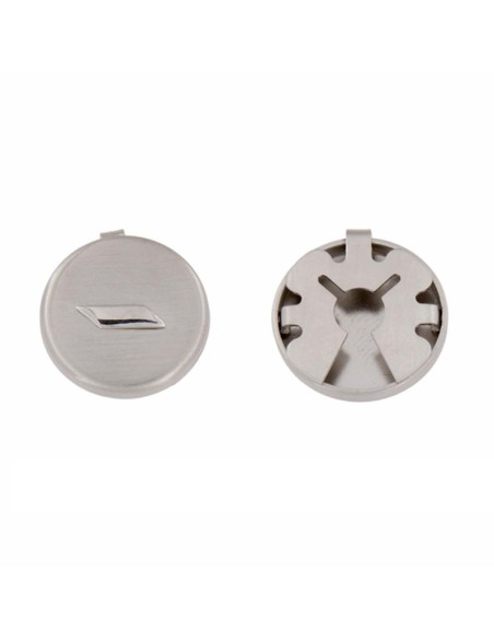 CB-102 - CUBRE BOTÓN EN FORMA CIRCULAR MATE Y DETALLE EN BRILLO LATÓN