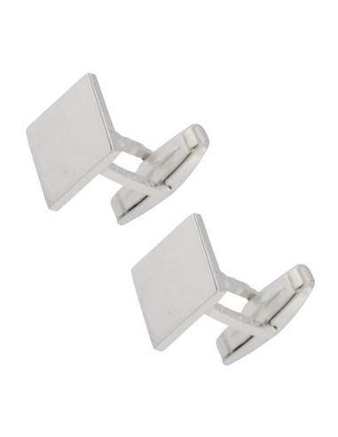 CB-122 - GEMELOS O CUBRE BOTÓN DE PLATA DE 13 MM CUADRADO