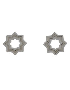 P-5261 - PENDIENTE DE ESTRELLA MUDÉJAR SATINADA 12 MM