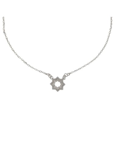 G-1726 - GARGANTILLA ESTRELLA MUDÉJAR DOBLE LISA 12 MM, 41 CM + ALARGADOR 