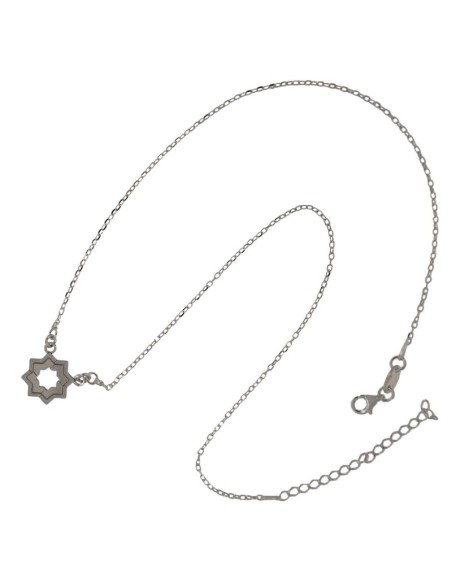 G-1726 - GARGANTILLA ESTRELLA MUDÉJAR DOBLE LISA 12 MM, 41 CM + ALARGADOR 