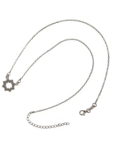 G-1725 - GARGANTILLA ESTRELLA MUDÉJAR SATINADA 12 MM, 41 CM + ALARGADOR  2