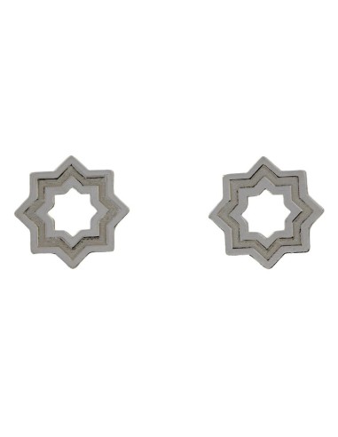 P-5259 - PENDIENTE DE ESTRELLA MUDÉJAR SATINADA 10 MM