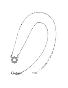 G-1724 - GARGANTILLA  ESTRELLA MUDEJAR DE 12 MM , CADENA DE 0,2 MM Y 42 CM + ALARGADOR  2