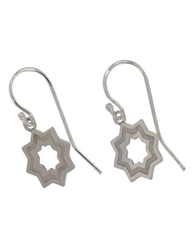 P-5265 - PENDIENTE HIPPY ESTRELLA MUDÉJAR SATINADA 14 MM