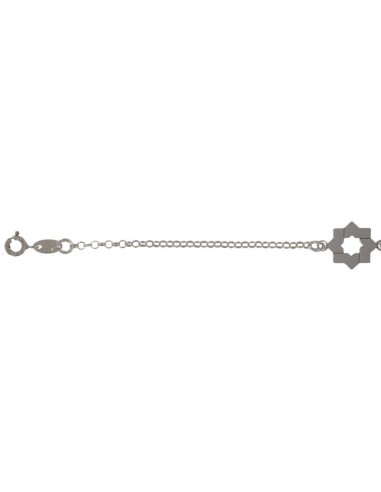 PUL-3839 - PULSERA ESTRELLA MUDÉJAR LISA 16 MM DE 18 CM