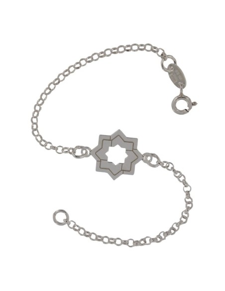PUL-3861 - PULSERA LÁSER ESTRELLA MUDÉJAR DOBLE LISA 16MM DE 18 CM
