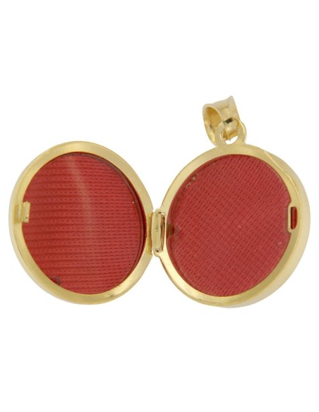 PAS-80 - PASTILLERO DE PLATA CHAPADO EN ORO CIRCULAR DE 20 MM X 23 MM