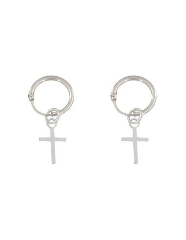 P-3713 - CRIOLLA DE PLATA CON CRUZ COLGANTE