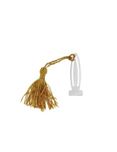 SP-19 - SEPARA HOJAS DE PLATA ALARGADA PONPON MOSTAZA DE 15 MM X 55 MM