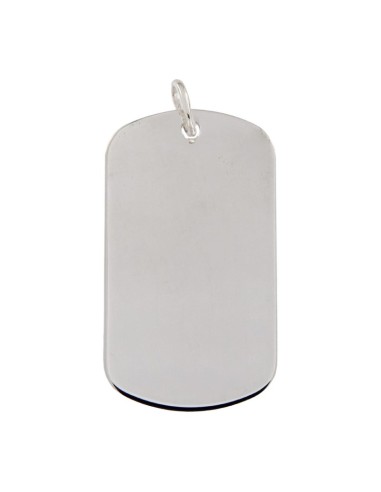 PLACA-169 - PLACA DE PLATA OVALADA MILITAR DE 43 MM X 25 MM