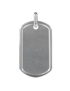 PLACA-125 - PLACA PLATA MILITAR DE 29 MM X 50 MM 