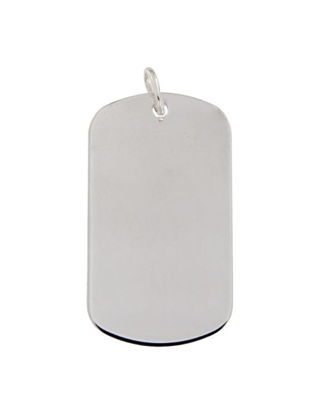 PLACA-135 - PLACA DE PLATA OVALADA MILITAR DE 40 MM X 22 MM