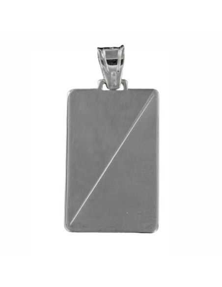 PLACA-122 - PLACA PLATA BRILLO Y MATE DE 19 MM X 32 MM