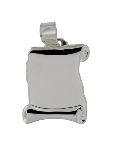 PLACA-153 - PERGAMINO DE PLATA LISO 17 MM X 13 MM