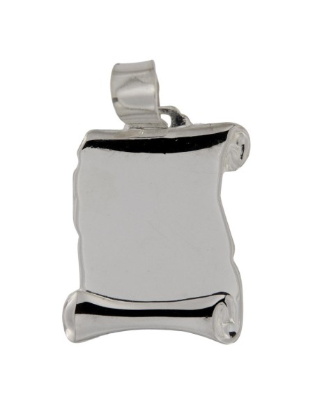 PLACA-153 - PERGAMINO DE PLATA LISO 17 MM X 13 MM