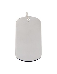 PLACA-134 - PLACA DE PLATA OVALADA MILITAR DE 30 MM X 18 MM