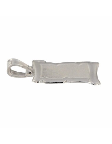PLACA-126 - PERGAMINO DE PLATA CON CENTRO MATIZADO 26 MM