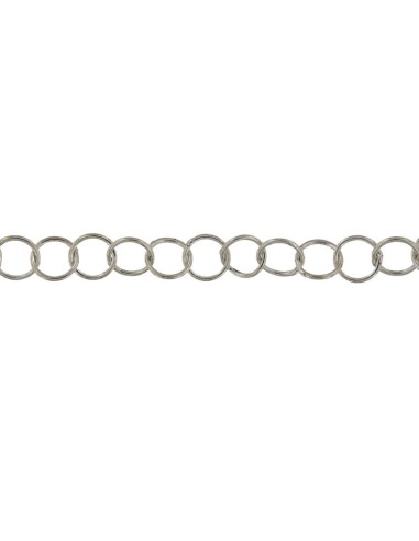 PUL-4867 - PULSERA DE PLATA CON MOTIVOS CIRULARES UNIDOS 5 MM Y 18 CM