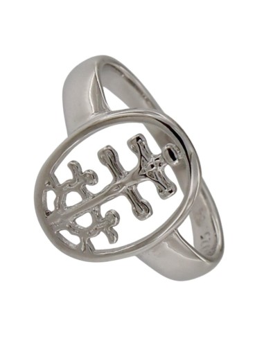 S-2240 - SORTIJA DE PLATA CON MOTIVO DE LA VIRGEN MIALGROSA 
