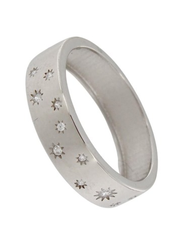 S-2273 - SORTIJA DE PLATA CON CIRCONITAS DE 6 MM