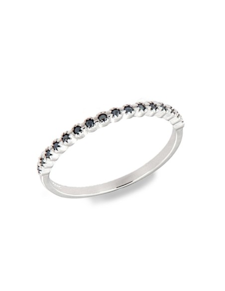 S-2039 - SORTIJA DE PLATA CON CIRCONITA NEGRA