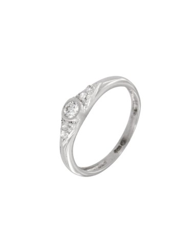 S-1314 - SORTIJA DE PLATA CON CIRCONITAS Y PIEDRA CENTRAL