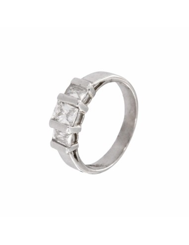 S-1210 - SORTIJA DE PLATA CON CIRCONITAS CENTRALES