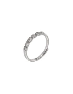 S-1650 - SORTIJA DE PLATA CON MOTIVOS DE CIRCONITA Y ACABADO EN PUNTA