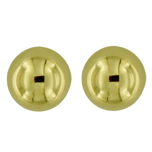 PENDIENTE BOLA DE PLATA CHAPADO EN ORO DE 5 MM