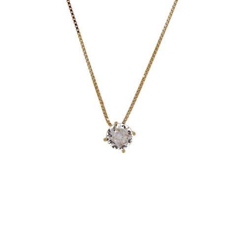 GARGANTILLA DE CIRCONITA CHAPADA EN ORO DE 3MM