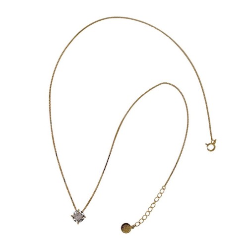 GARGANTILLA DE CIRCONITA CHAPADA EN ORO DE 3MM 2