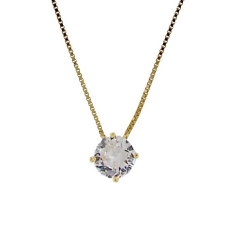 GARGANTILLA DE CIRCONITA CHAPADA EN ORO DE 6MM